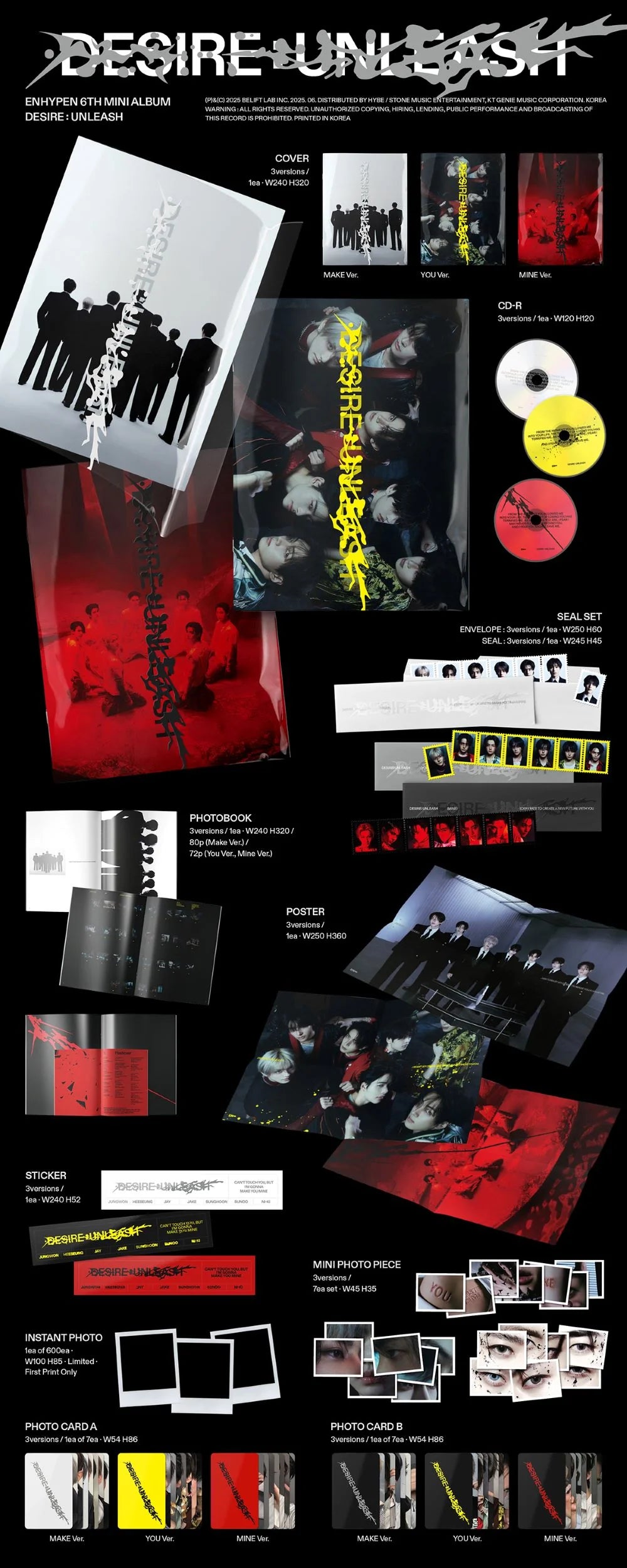 ENHYPEN - 6th Mini Album [DESIRE : UNLEASH] Standard Ver.