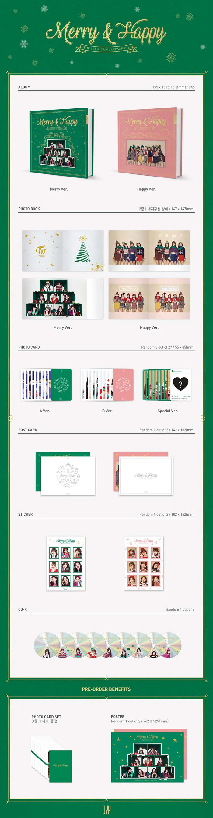 TWICE - Merry & Happy [1ST ALBUM] REPACKAGE