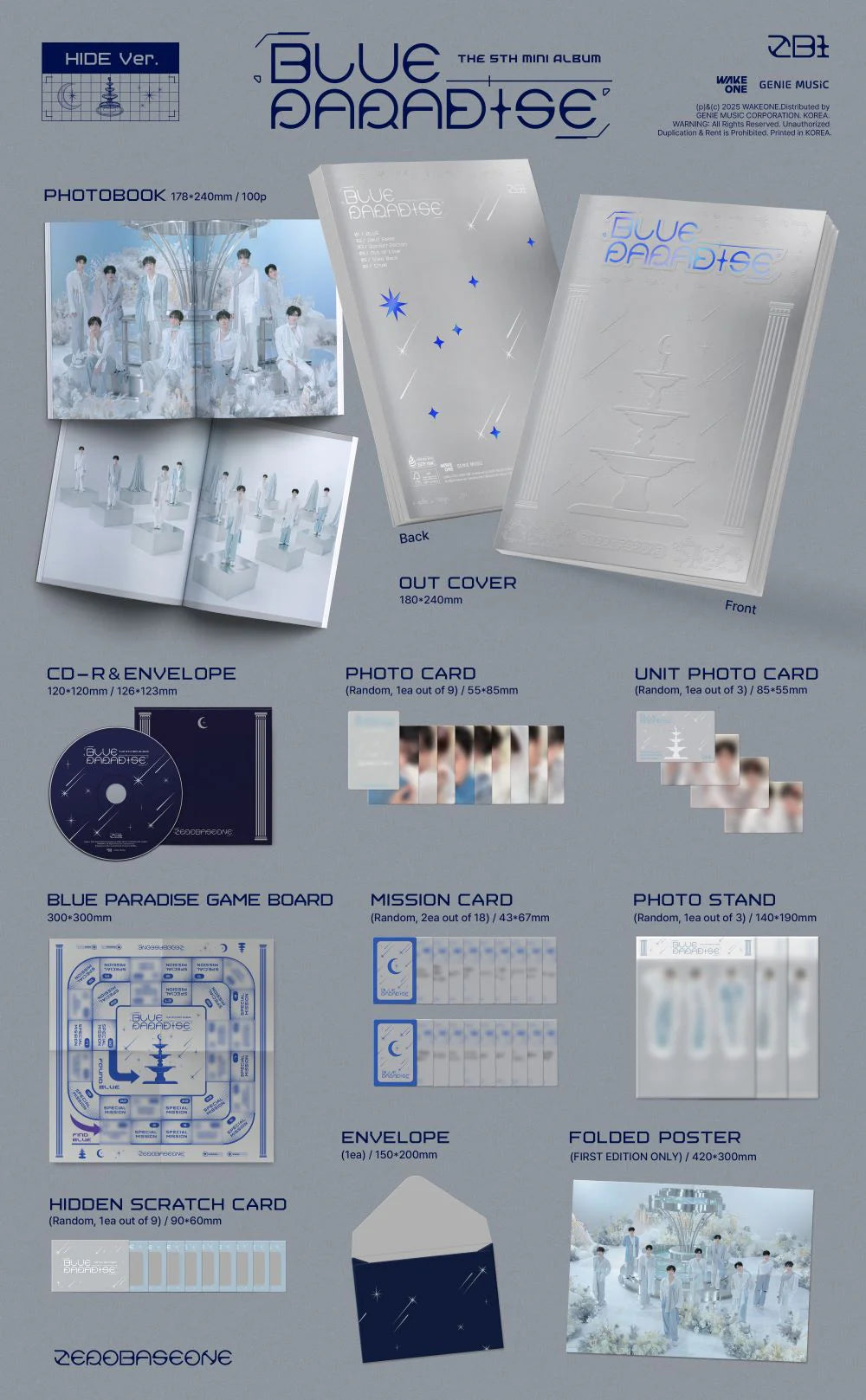 ZEROBASEONE - The 5th Mini Album [BLUE PARADISE] Standard Ver.