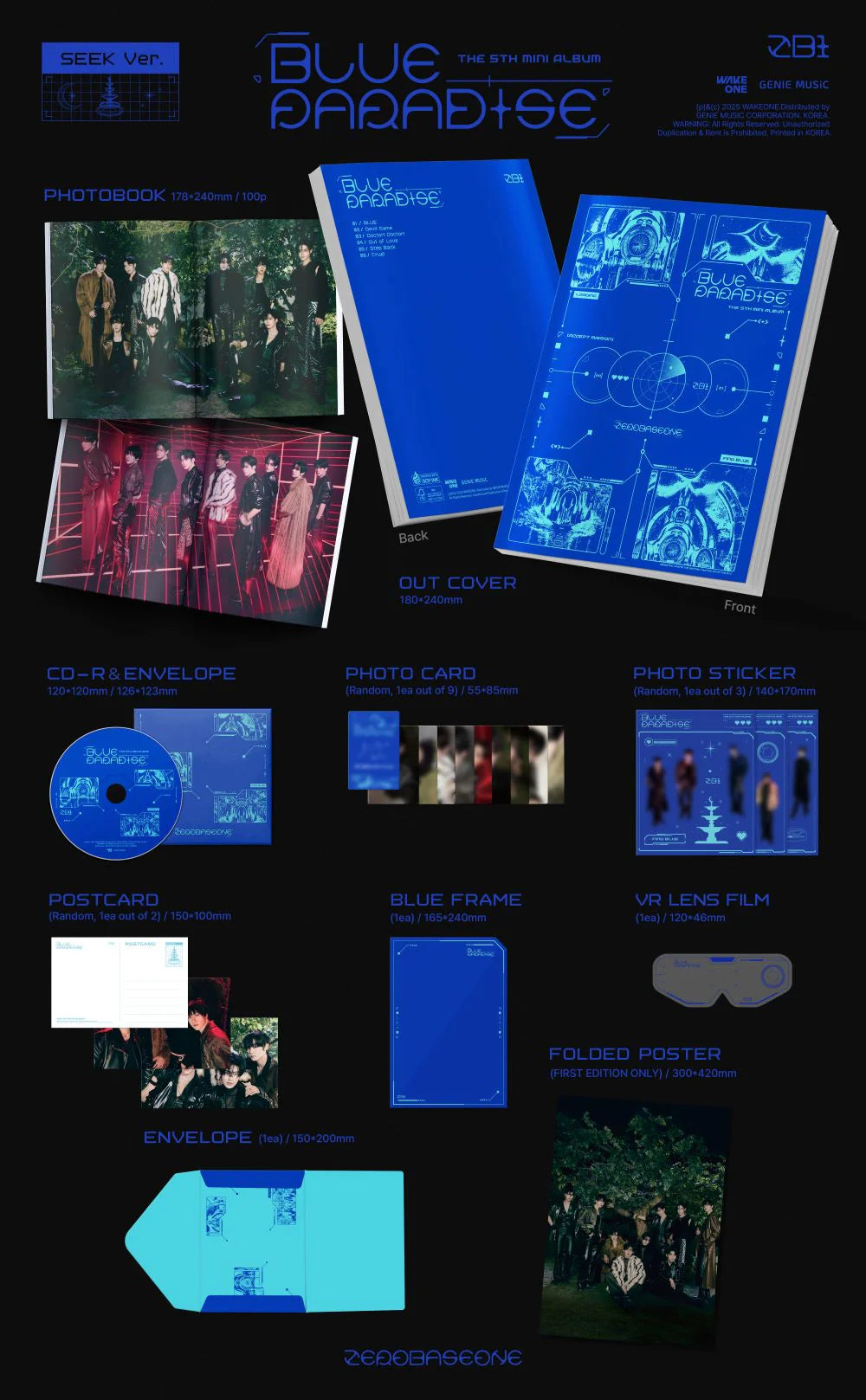 ZEROBASEONE - The 5th Mini Album [BLUE PARADISE] Standard Ver.